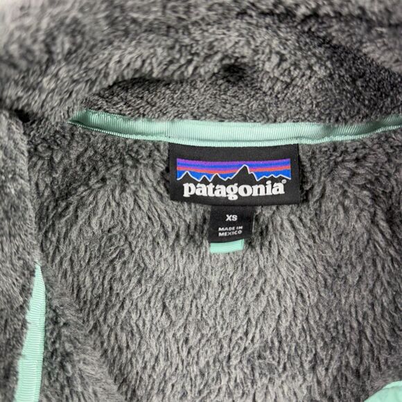Patagonia Fleece Sweater Womens‎ XS Gray Jumper Quarter Snap Pullover Jacket - Picture 5 of 13